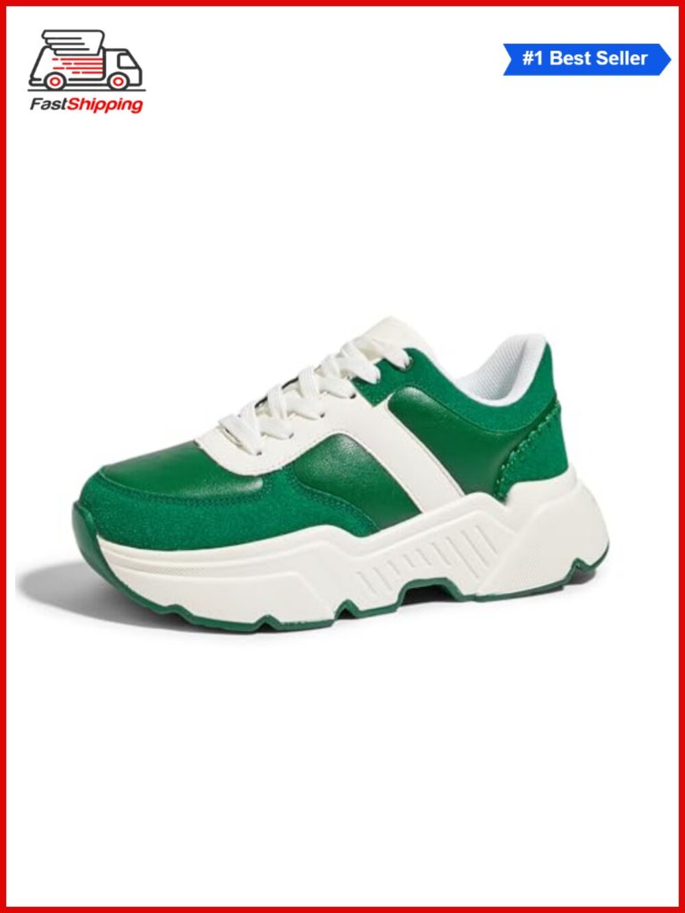 ✨ Platform Chunky Sneakers Vegan Leather Metallic Iridescent Dad Sneakers